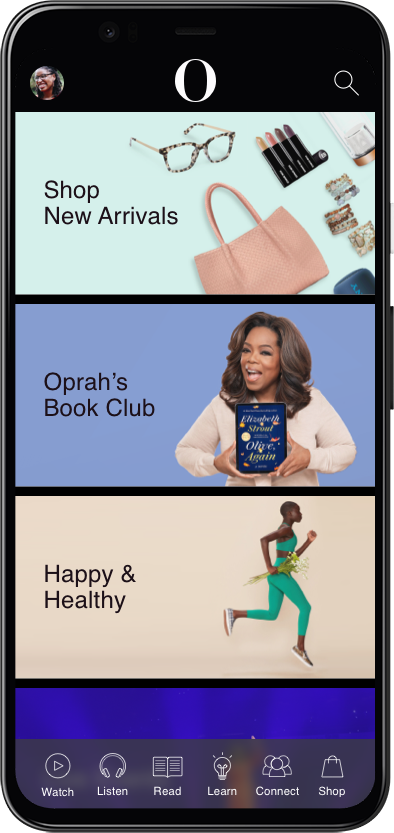 Oprah App navigation